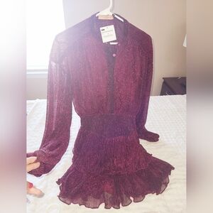 STELLA DALLAS NWT Elegant Fucsia Sheer Dress